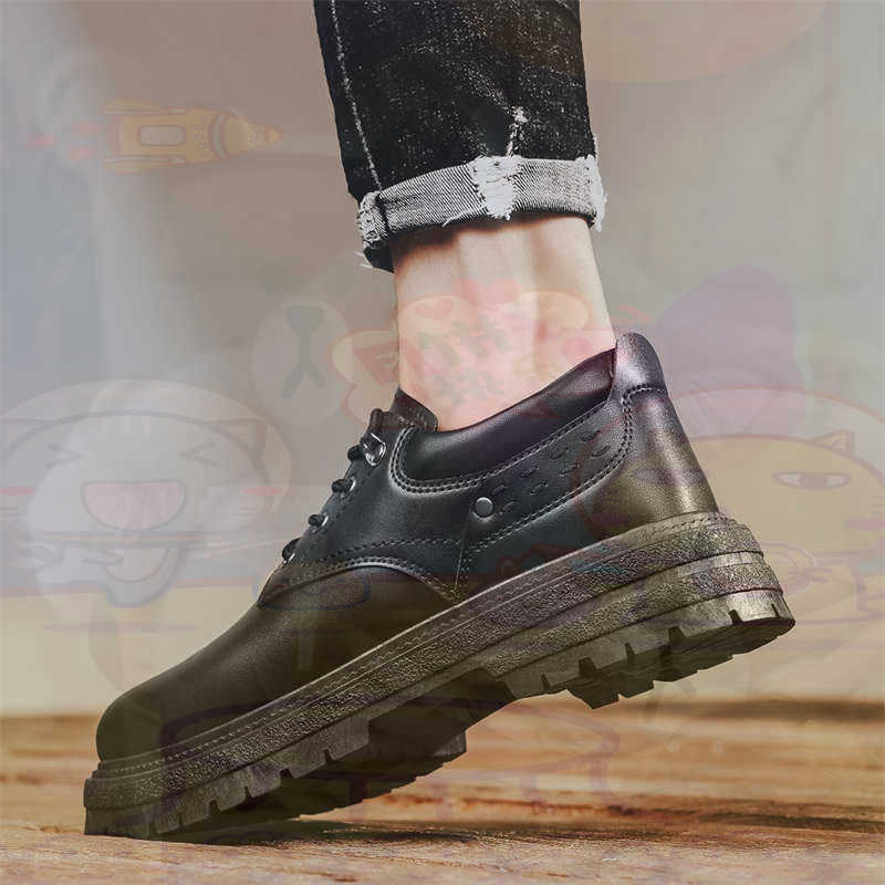 Streetwear Brand From China - Dark Natural Leather Fashion Trainers Tennis